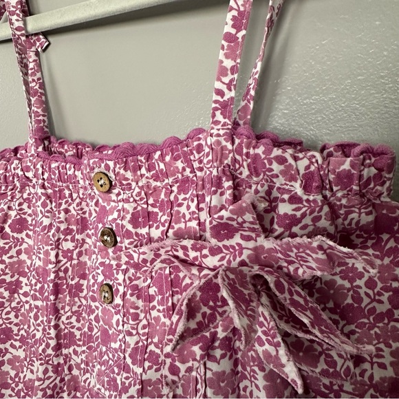 Kite Organic Cotton Lavender Floral Romper Sz 6-7 - Picture 6 of 12